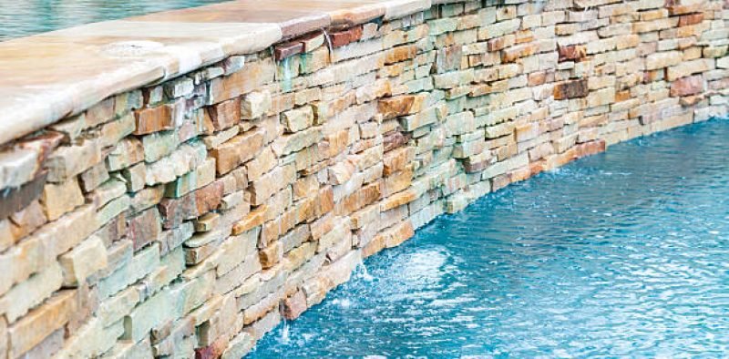 detail of beautiful swimming pool edge